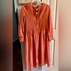 Banana Republic Coral Button-Up Midi Dress NWT - SP